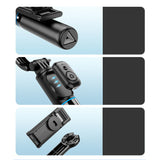 Selfie-stick Dudao F18S 4-i-1 foldbar stativ med fjernbetjening - sort