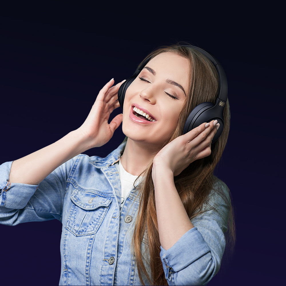 QCY H3 Over-Ear Headphones med ANC og Bluetooth 5.4 - sort