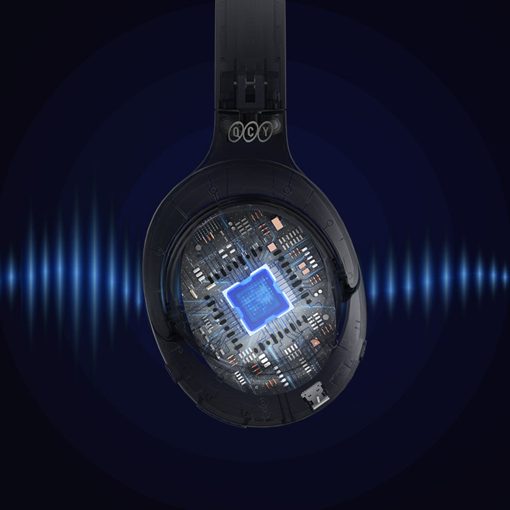 QCY H3 Over-Ear Headphones med ANC og Bluetooth 5.4 - sort