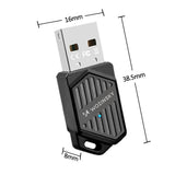 Wozinsky WAX-900 Dual-Band USB Wi-Fi 6 Adapter with Bluetooth 5.4 - Black