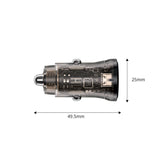 Tech-Protect CC01 30W 2-Port USB-A / USB-C Biloplader - sort