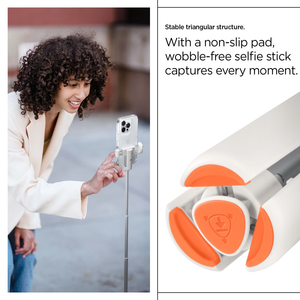 Spigen S541W Bluetooth Selfie Stick - hvid