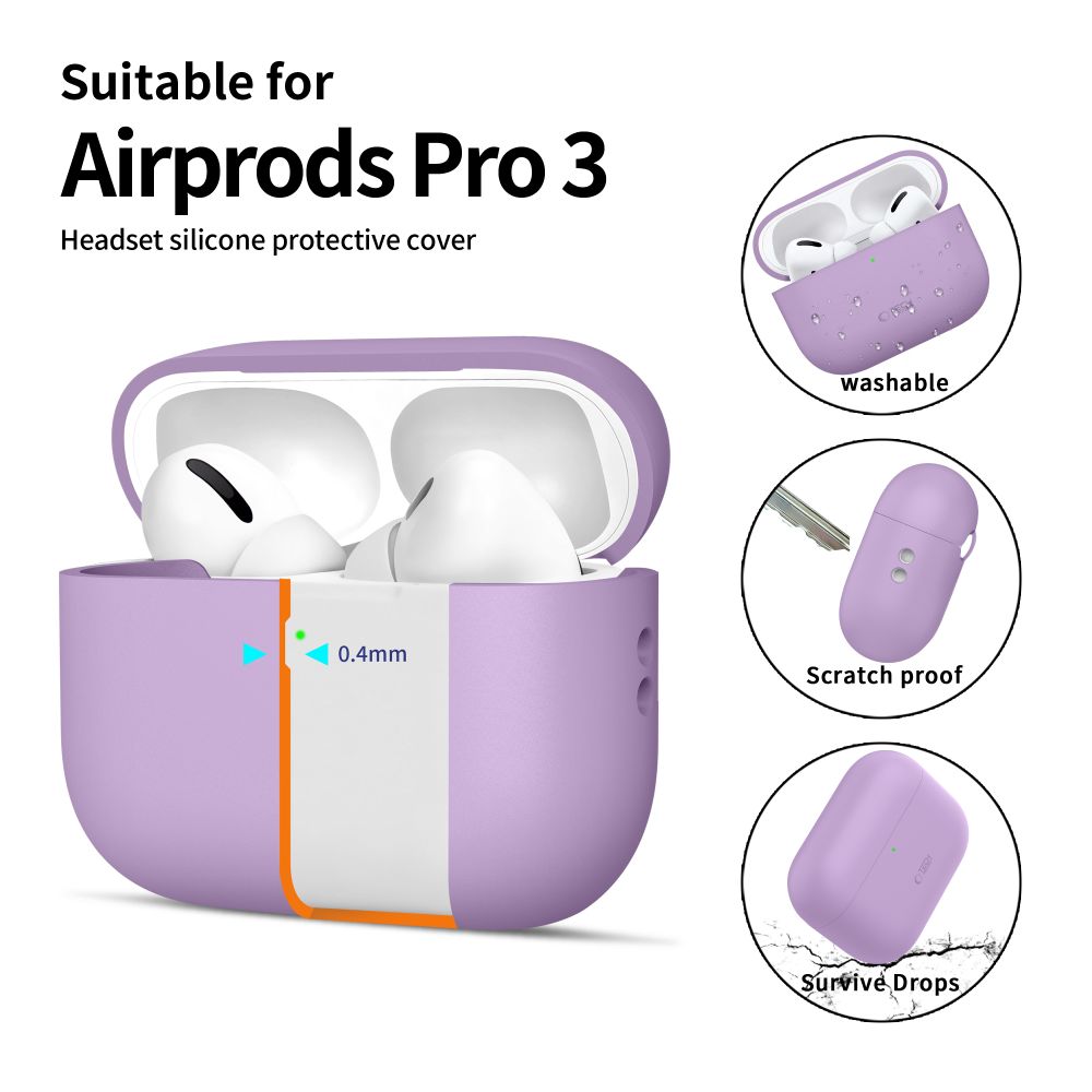 Tech-Protect Silicone Case til AirPods Pro 3 - lilla