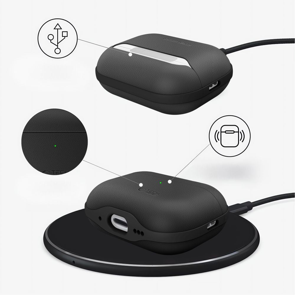 Tech-Protect NaturalFit Case til AirPods Pro 3 - sort