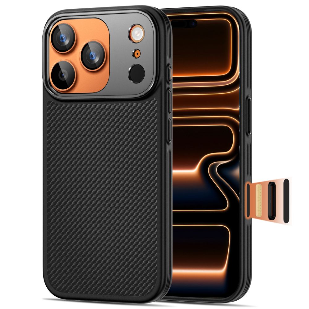 Tech-Protect Kevlar Aramid MagSafe-kasse til iPhone 17 Pro Max - sort