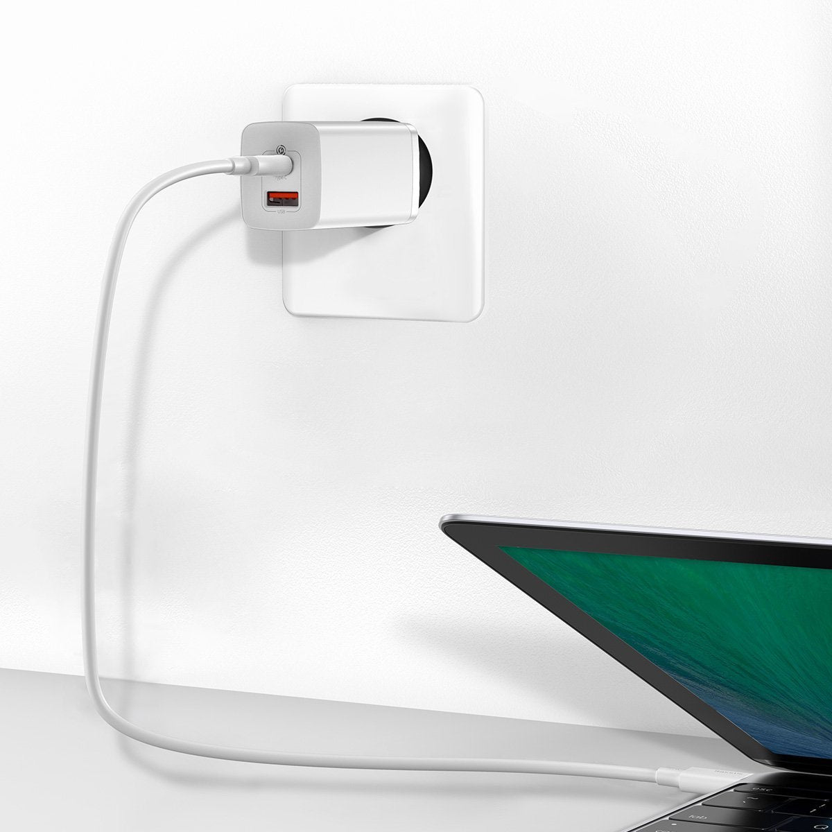 Quick Travel Charger Baseus GaN2 Lite USB+C 65W EU (hvid)