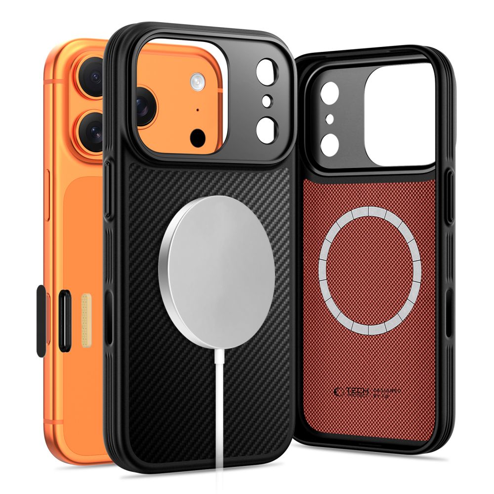 Tech-Protect Kevlar Aramid MagSafe-kasse til iPhone 17 Pro - sort