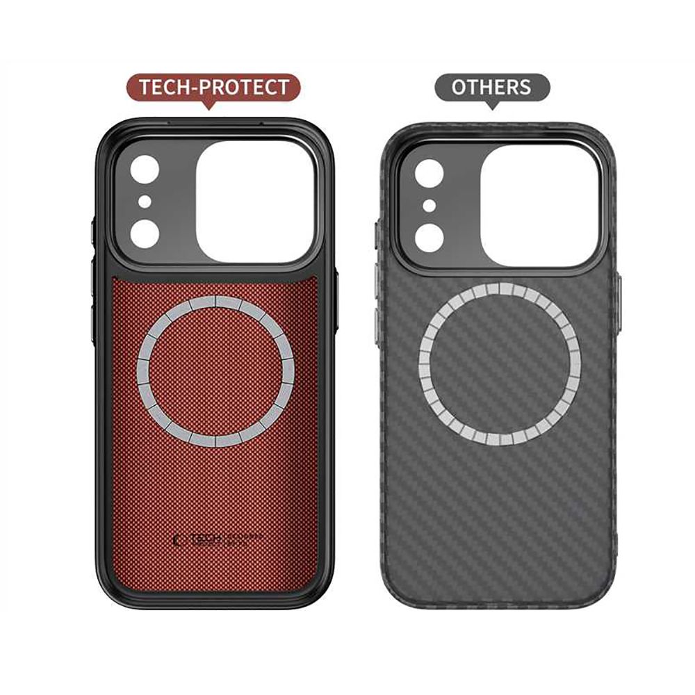 Tech-Protect Kevlar Aramid MagSafe-kasse til iPhone 17 Pro - sort
