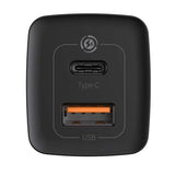 Hurtig rejse oplader Baseus GaN2 Lite USB+C 65W EU (sort)