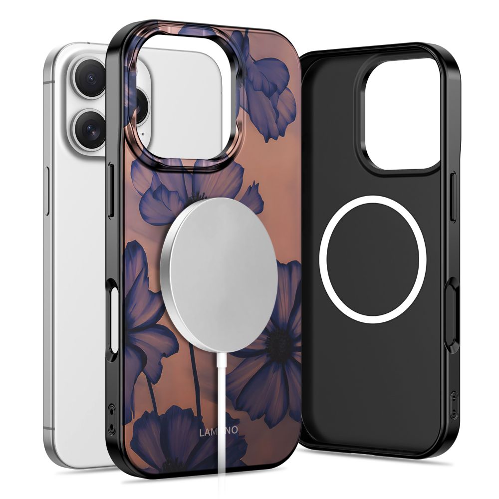 Tech-Protect Lamano MagSafe-hylster til iPhone 16 Pro - brun-lila