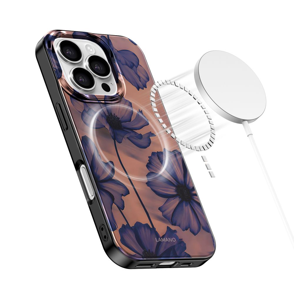 Tech-Protect Lamano MagSafe-hylster til iPhone 16 Pro Max - brunt-lila