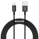 Baseus Superior-serien Kabel USB til iP 2.4A 1m (sort)