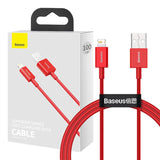 Baseus Superior-serien Kabel USB til iP 2.4A 1m (rødt)