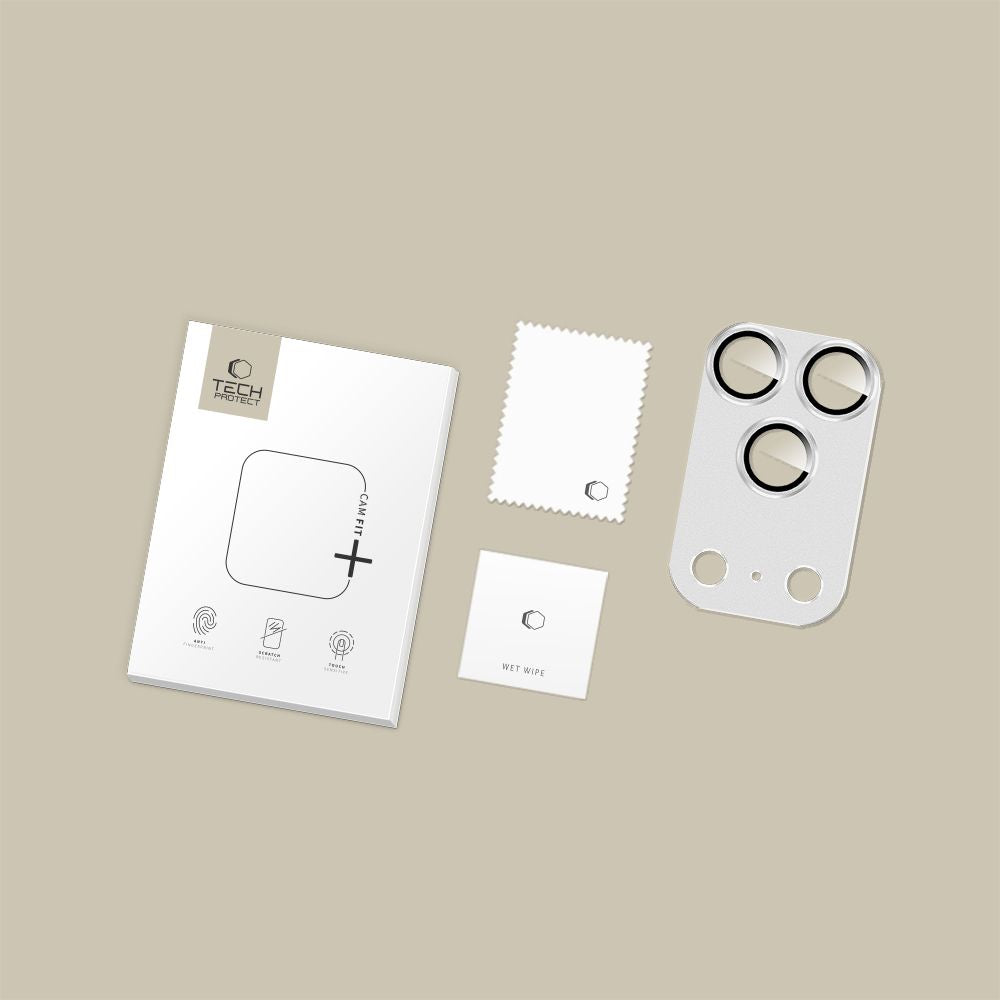 Tech-Protect Camfull Fit+ kameraobjektiv Glas til iPhone 17 Pro - Silver