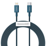 Baseus Superior-serien Kabel USB-C til iP, 20W, PD, 2m (blå)