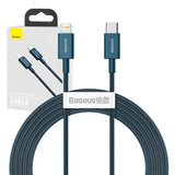Baseus Superior-serien Kabel USB-C til iP, 20W, PD, 2m (blå)