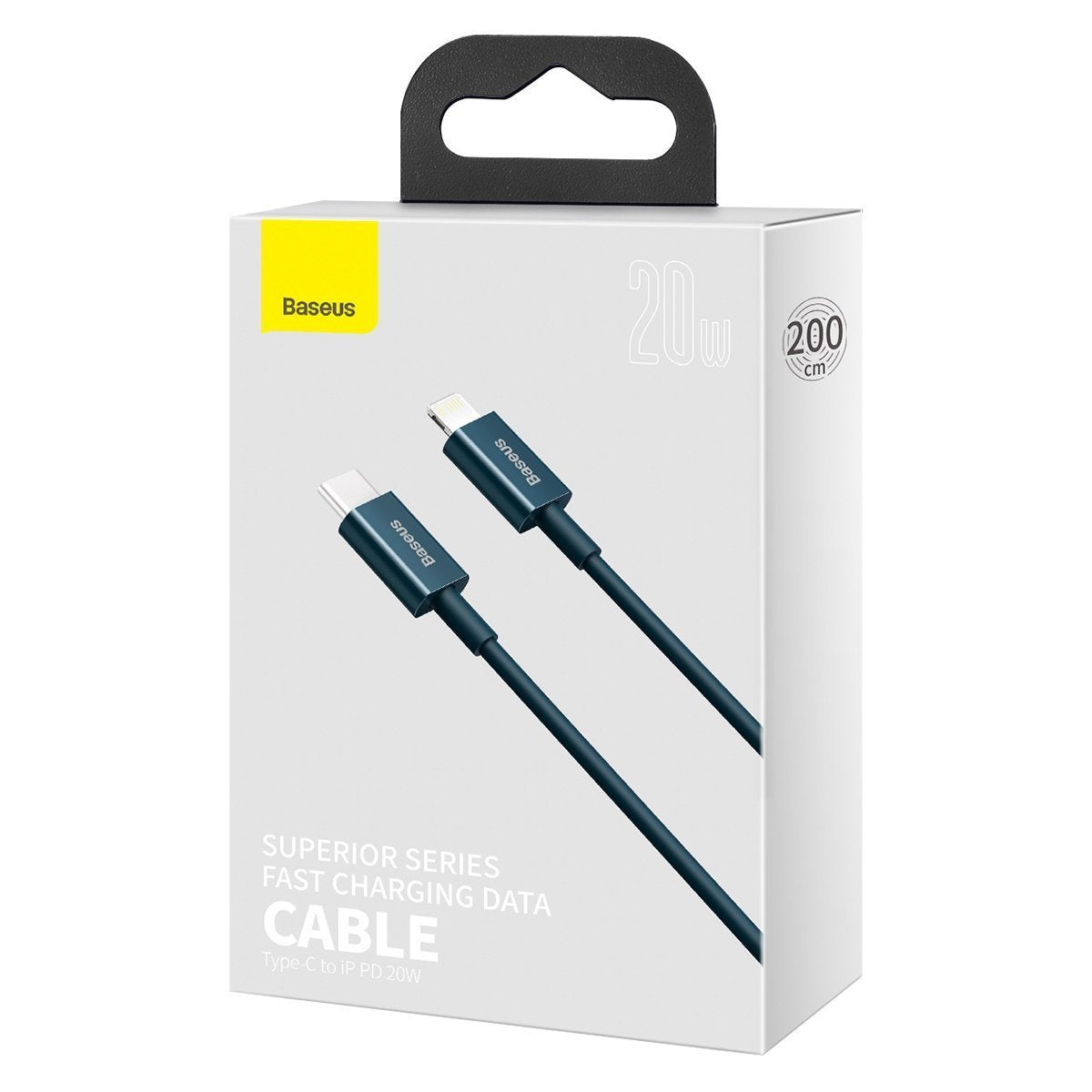 Baseus Superior-serien Kabel USB-C til iP, 20W, PD, 2m (blå)