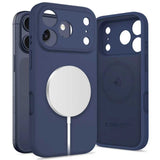 Tech-Protect Silicone MagSafe Case til iPhone 17 Pro Max - Navy Blue