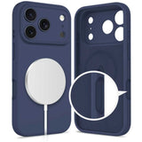 Tech-Protect Silicone MagSafe Case til iPhone 17 Pro Max - Navy Blue