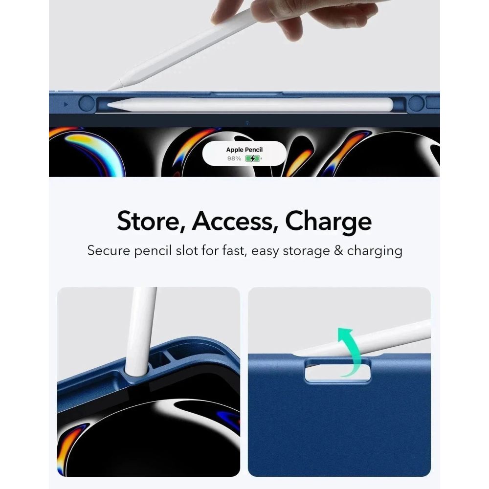 ESR Flip Hybrid Case for iPad Pro 13” 7 / 8 / 2024-2025 - Navy Blue