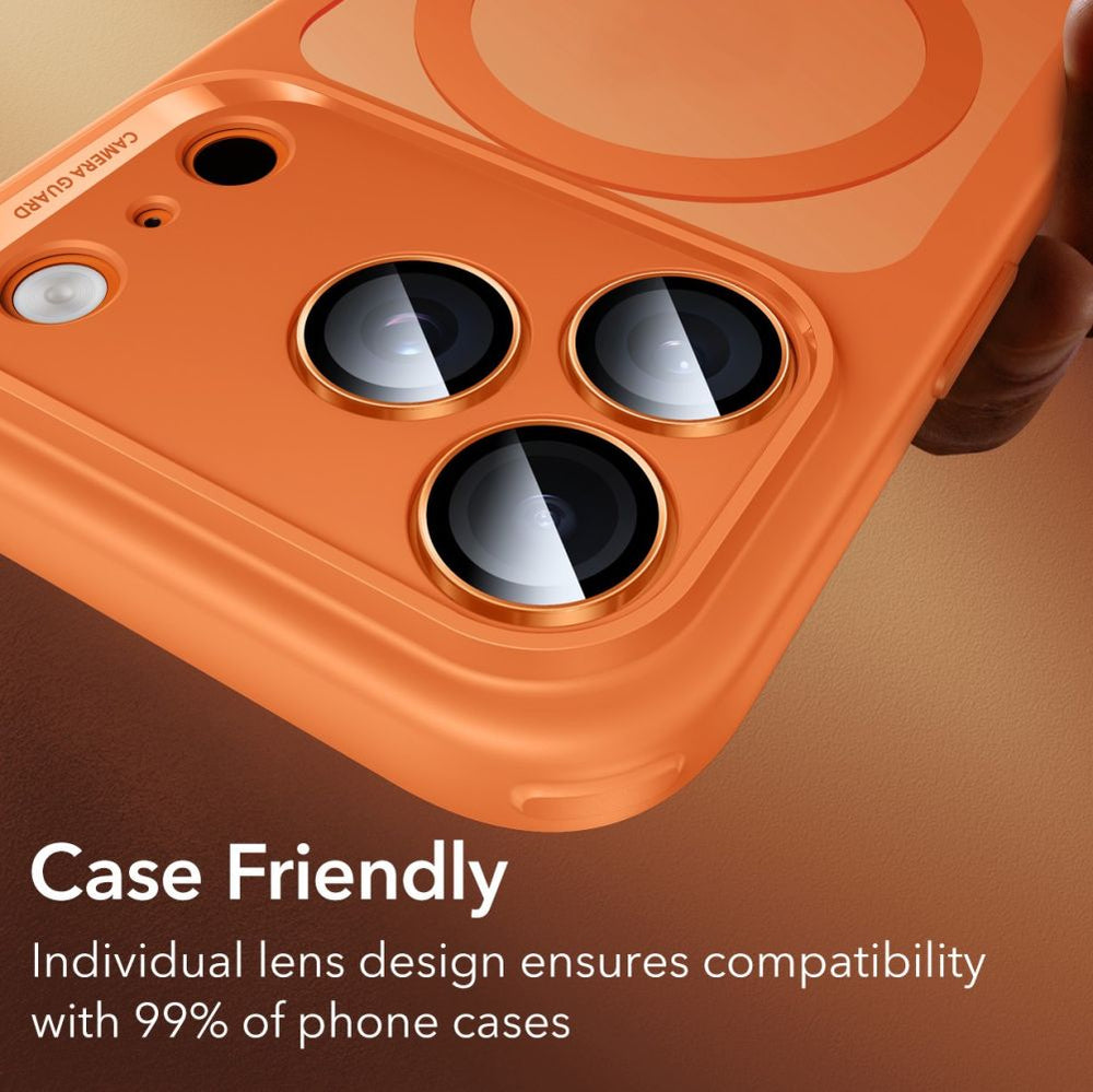 ESR Armorite Camera Lens Glass for iPhone 17 Pro / Max / 15 Pro / Max / 16 Pro / Max / 17 Pro / Max - Orange