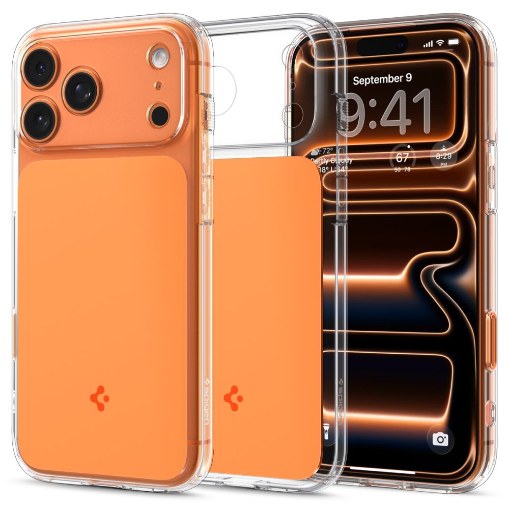 Spigen Thin Fit MagSafe Case for iPhone 17 Pro Max - Clear Orange
