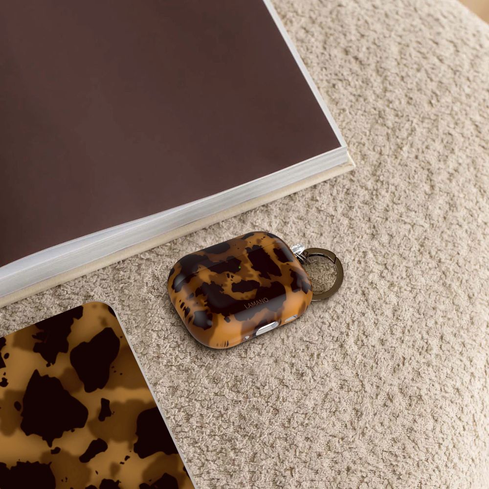 Tech-Protect Lamano-kasse til AirPods Pro 3 - sort og brun