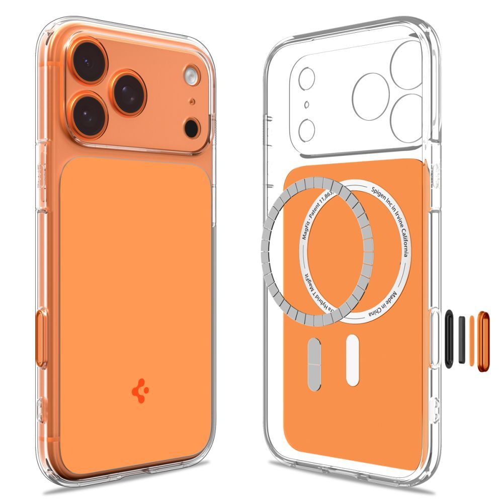 Spigen Thin Fit MagSafe Case for iPhone 17 Pro - Transparent Orange