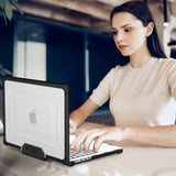 Tech-Protect SmartShell Pro-kasse til Macbook Pro 14 M1 / M2 / M3 / M4 / M5 2021-2025 - sort og gennemsigtig