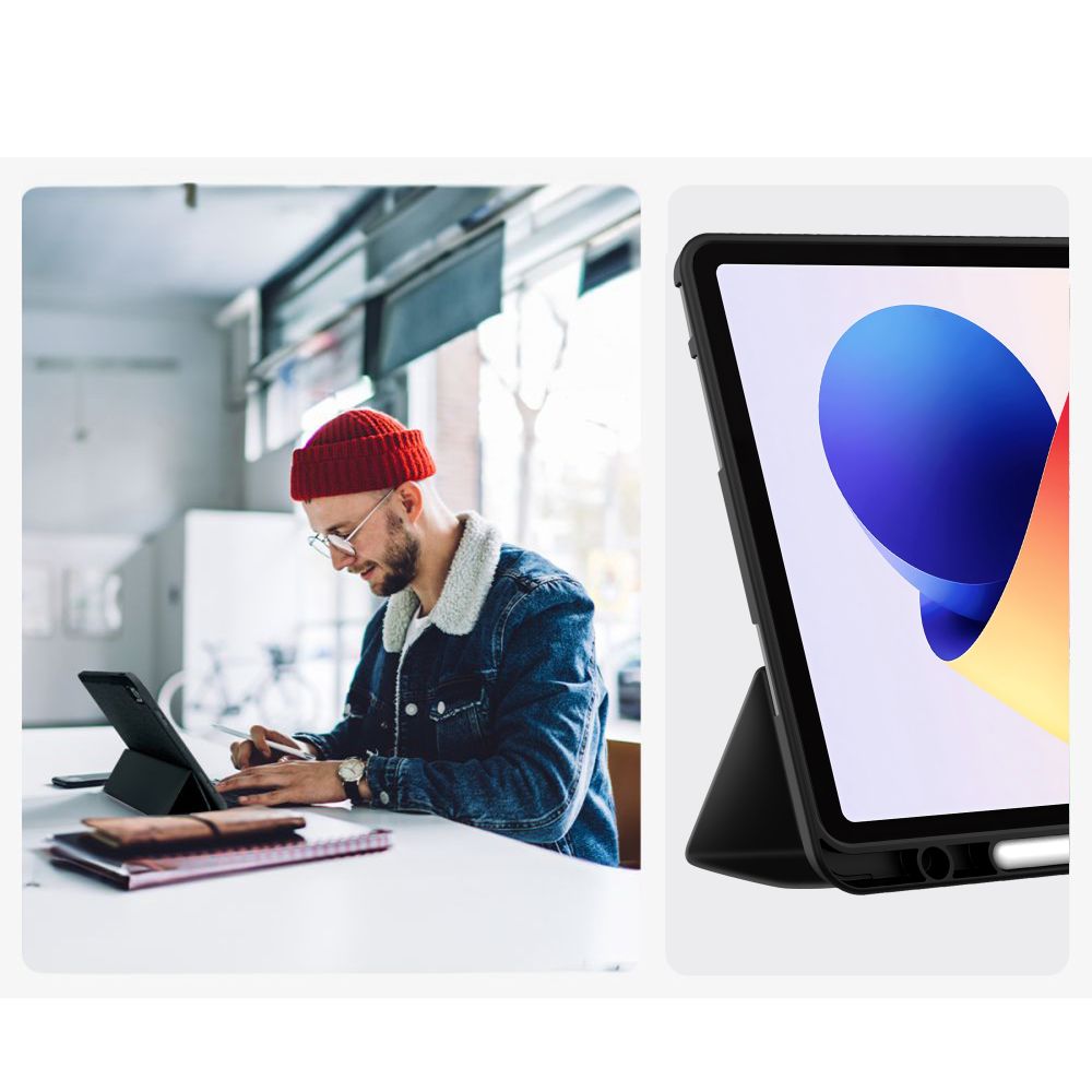 TechProtect SmartCase Pen Case til Xiaomi Poco Pad M1 / Redmi Pad 2 Pro 12.1 - sort