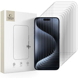 Tech-Protect tempereret glaspakke 10-pakke til iPhone 15 Pro Max