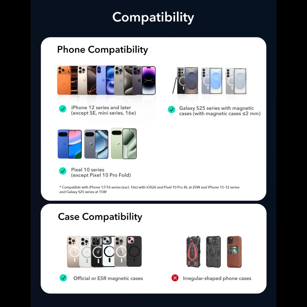 ESR OmniLock Qi2.2 Magnetic MagSafe Car Air Vent Mount - Black