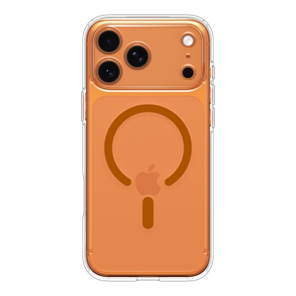Spigen Ultra Hybrid MagSafe Case til iPhone 17 Pro - Clear Orange
