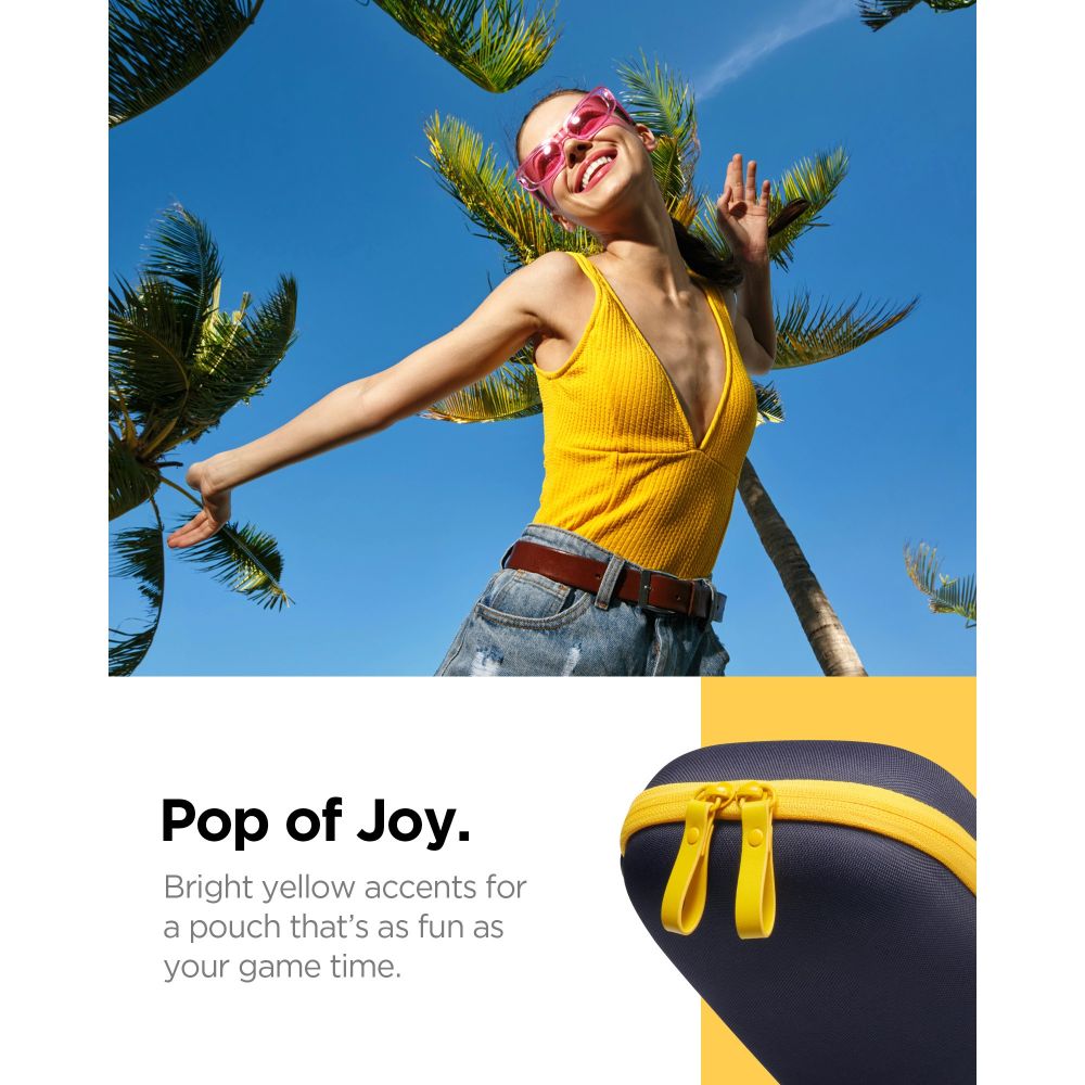 Spigen Nano Pop Pro Pouch for Nintendo Switch 2 - Navy Blue and Yellow