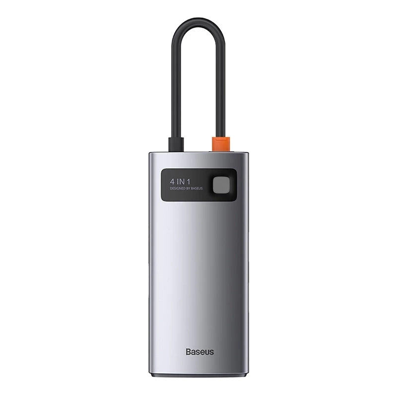 Hub 4in1 Baseus Metal Gleam Series, USB-C til USB 3.0 + USB 2.0 + HDMI + USB-C PD