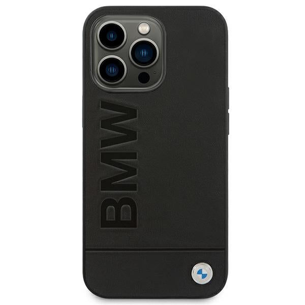 BMW Leather Stamp Case for iPhone 14 Pro - Black