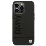 BMW Leather Stamp Case for iPhone 14 Pro - Black