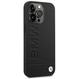 BMW Leather Stamp Case for iPhone 14 Pro - Black