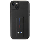BMW Grip Stand Hot Stamp Case til iPhone 14 Plus / 15 Plus - sort