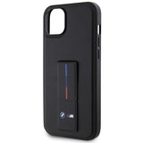 BMW Grip Stand Hot Stamp Case til iPhone 14 Plus / 15 Plus - sort