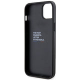 BMW Grip Stand Hot Stamp Case til iPhone 14 Plus / 15 Plus - sort