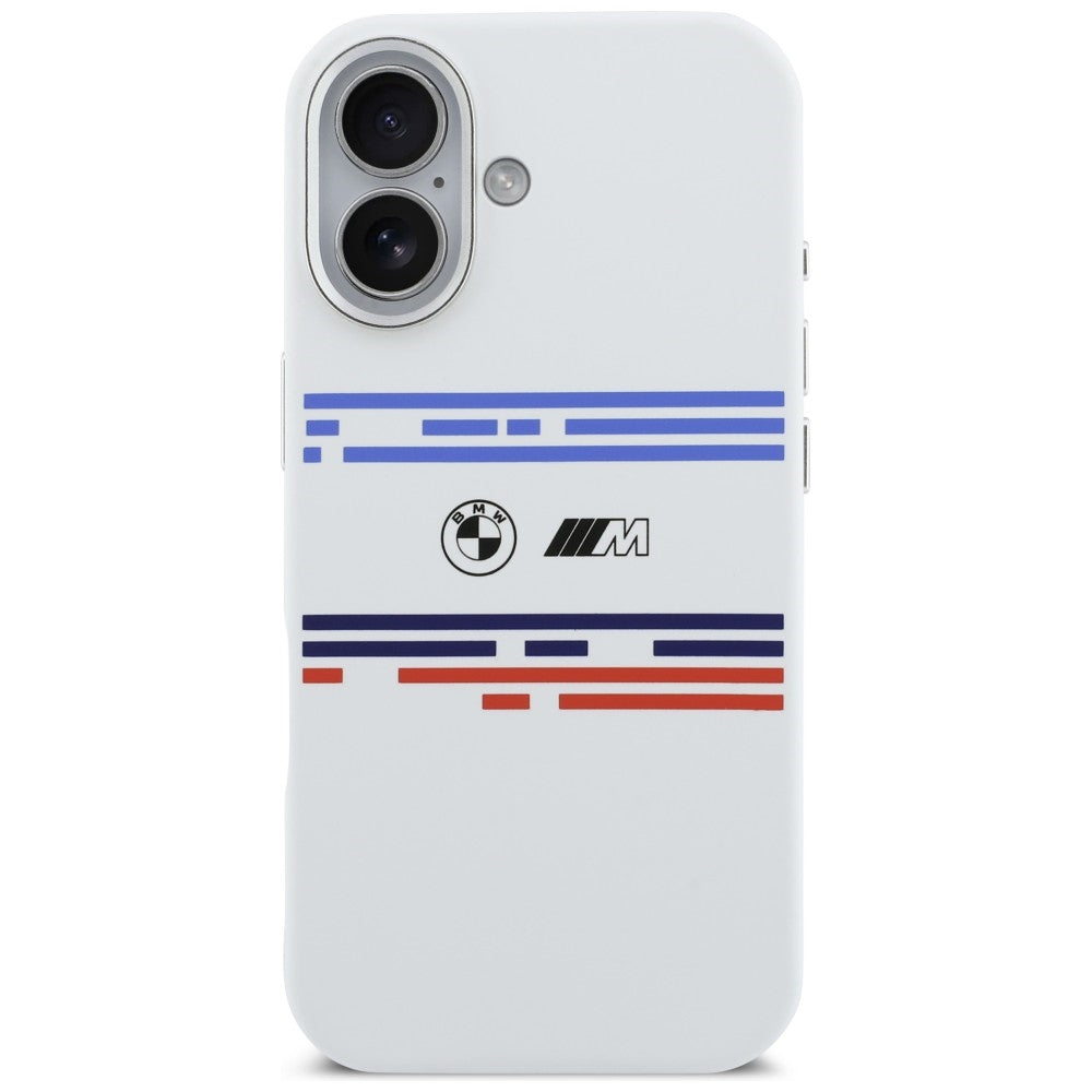 BMW M Silicon Horizontal Line MagSafe Case for iPhone 17 - White