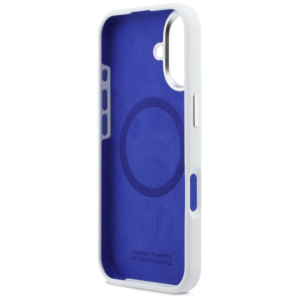BMW M Silicon Horizontal Line MagSafe Case for iPhone 17 - White
