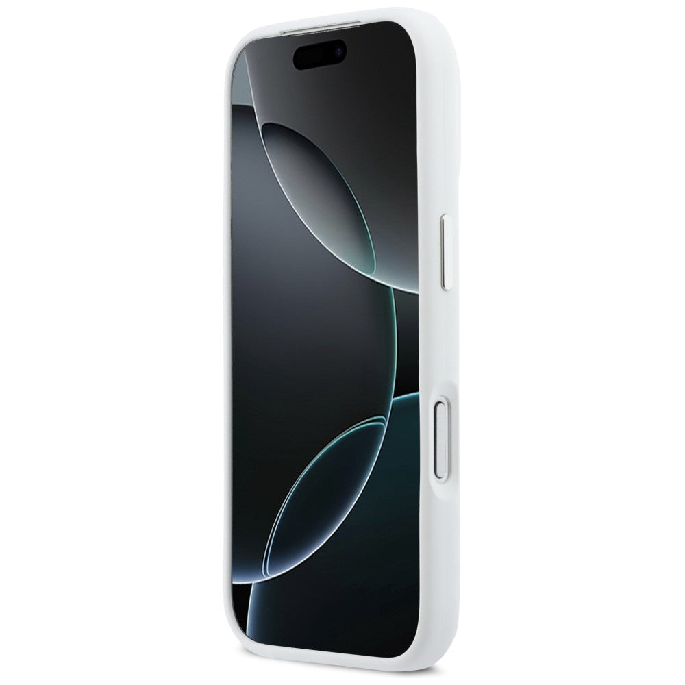 BMW M Silicon Horizontal Line MagSafe Case for iPhone 17 Pro - White