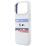 BMW M Silicon Horizontal Line MagSafe Case for iPhone 17 Pro - White