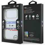 BMW M Silicon Horizontal Line MagSafe Case for iPhone 17 Pro - White