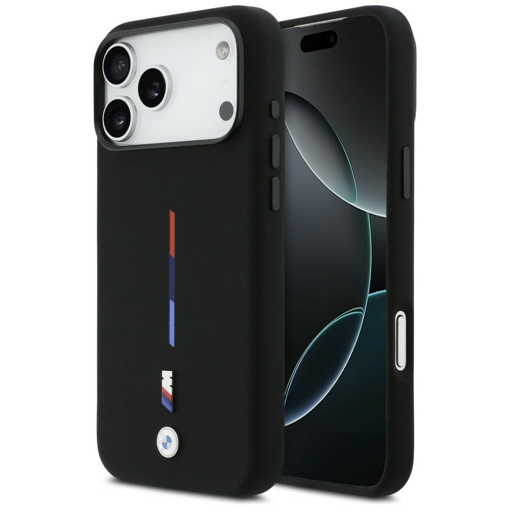BMW M Silicon Tricolor Line MagSafe Case for iPhone 17 Pro Max - Black