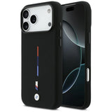 BMW M Silicon Tricolor Line MagSafe Case for iPhone 17 Pro Max - Black