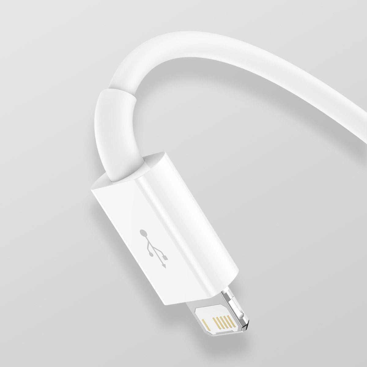 USB-kabel 3in1 Baseus Superior Series, USB til mikro USB / USB-C / Lightning, 3,5 A, 1,5 m (hvid)