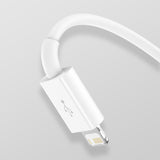 USB-kabel 3in1 Baseus Superior Series, USB til mikro USB / USB-C / Lightning, 3,5 A, 1,5 m (hvid)